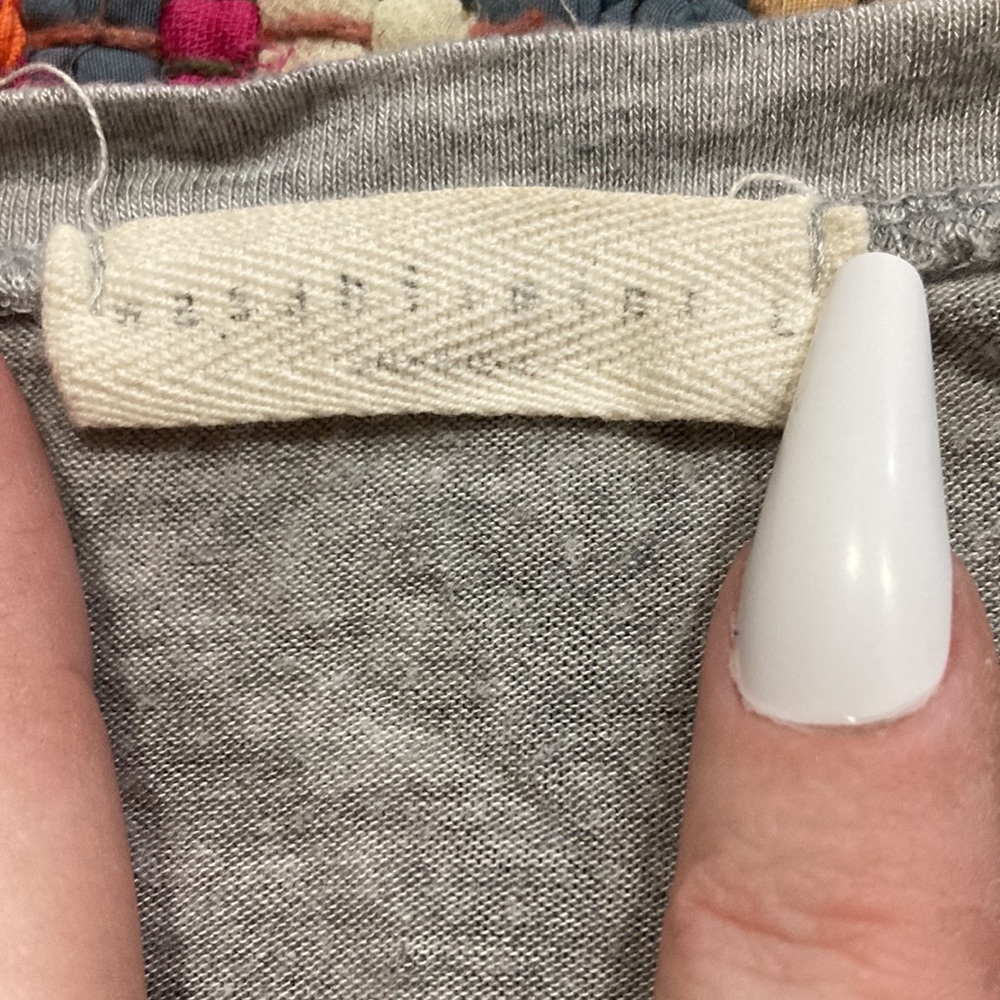 UO Super Soft Cotton-Blend Heather Grey Crop Top With Twist Knot Front - Picture 3 of 4